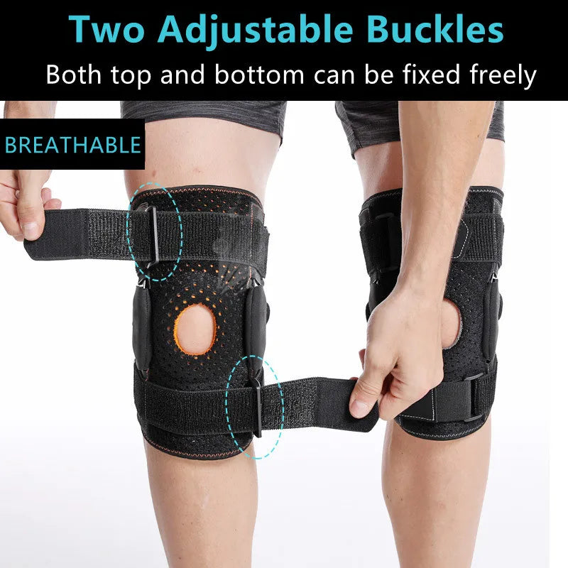 1PC Orthopedic Knee Pad Brace Support Compression Hinged Knee Protector Strap for Men Women Tendon Ligament Meniscus Pain Relief