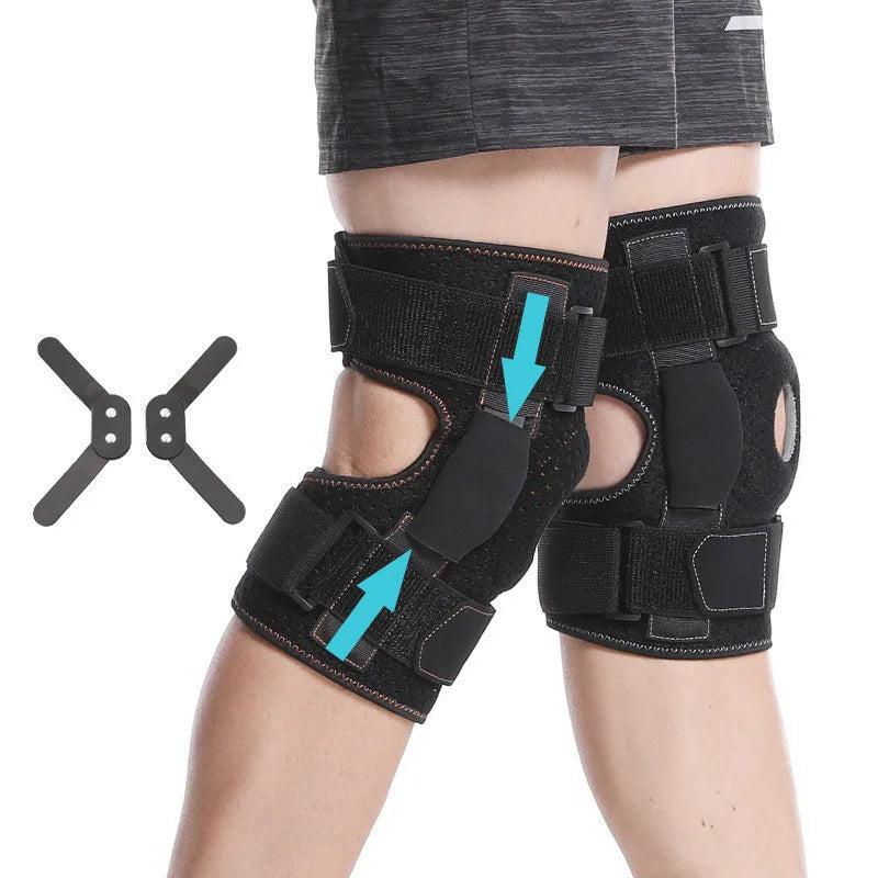 1PC Orthopedic Knee Pad Brace Support Compression Hinged Knee Protector Strap for Men Women Tendon Ligament Meniscus Pain Relief
